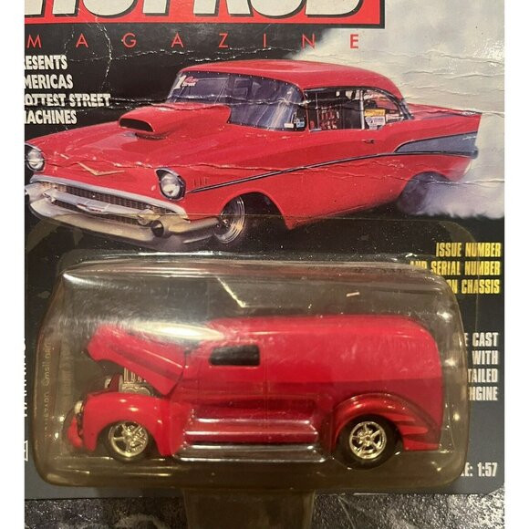 Racing Champions Hot Rod Magazine '40 Custom Delivery NOC 1:57 #120 Red -Nice!! - Picture 2 of 3